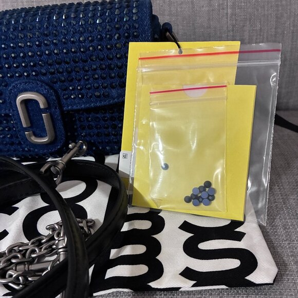 Marc Jacobs The Crystal Denim Clover Shoulder Bag *NWT* - Picture 3 of 5